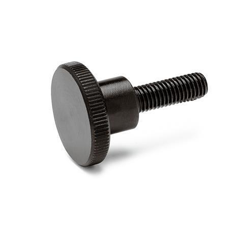 Otto Ganter Knurled Screw Steel Blackened, DIN 464